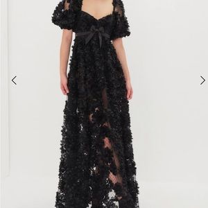 NWT For Love and Lemons Astrid Maxi Black a size S